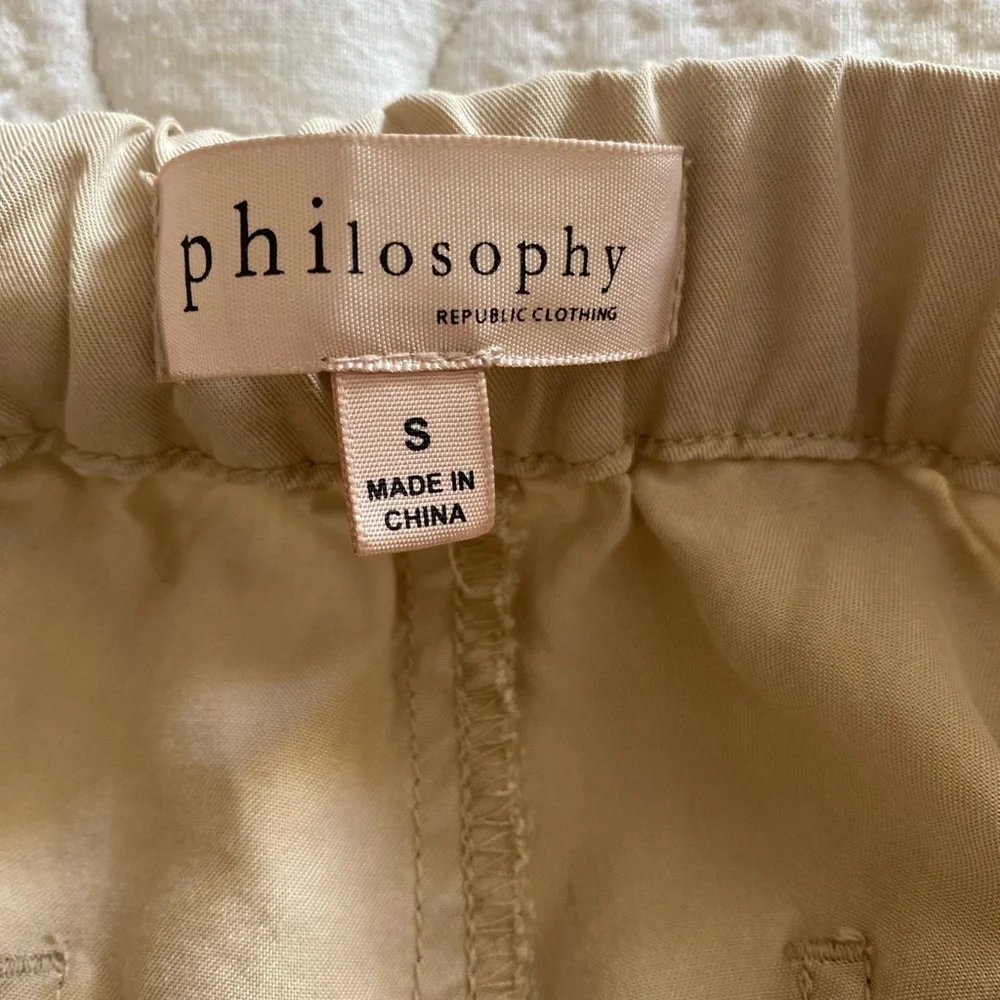 “PHILOSOPHY” Tencel Cargo Joggers